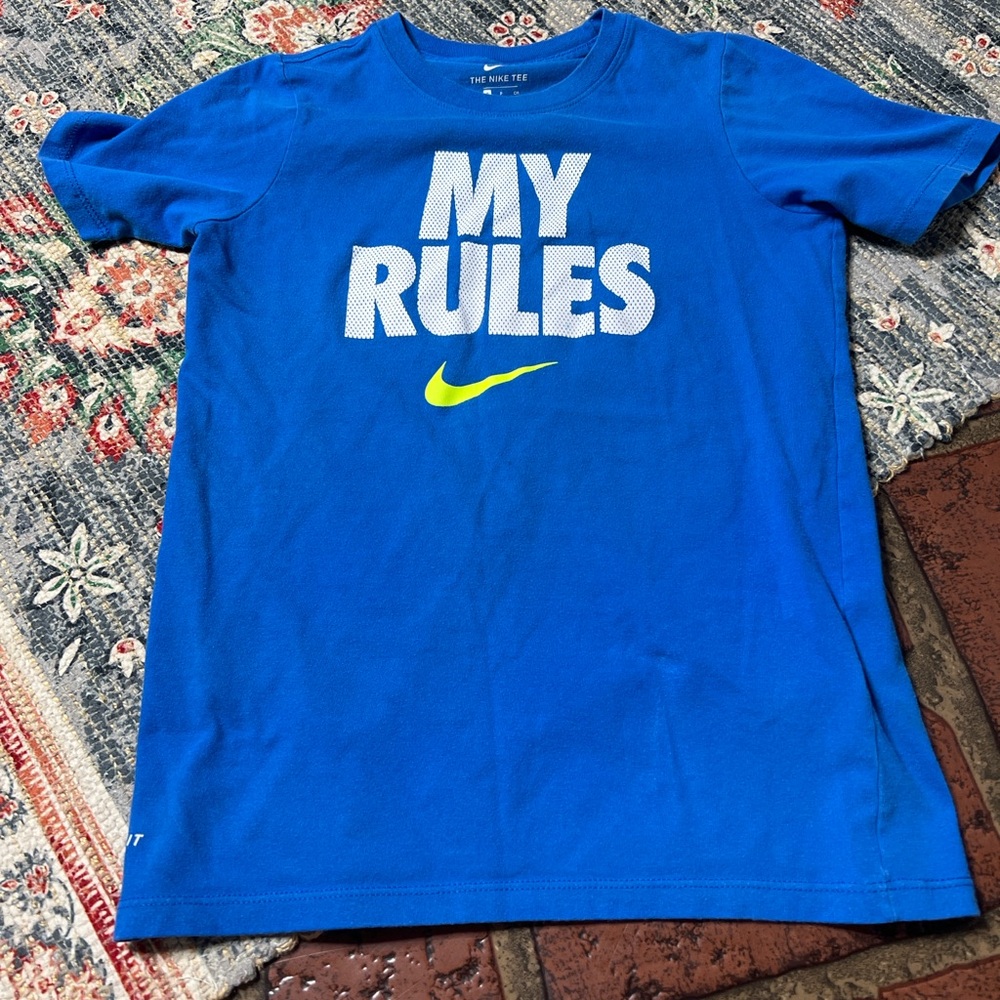 Nike my rules blue boy tee